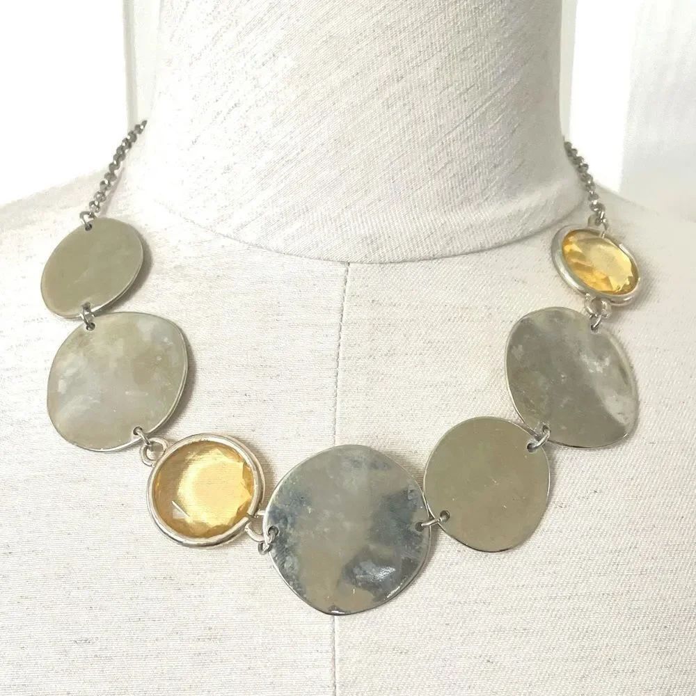 Chico’s gold disc necklace